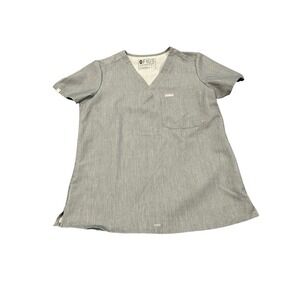 Figs Scrub Top Women's Graphite Gray Technical Collection Catarina Size Small
